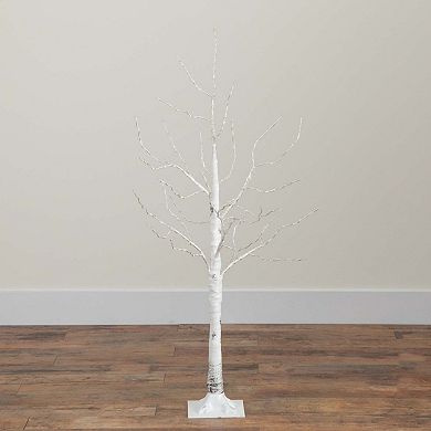 nearly natural 4-ft. Pre-Lit Artificial White Birch Tree