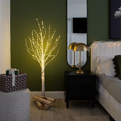 nearly natural 5-ft. Pre-Lit Artificial White Birch Tree