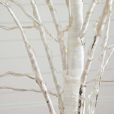 nearly natural 5-ft. Pre-Lit Artificial White Birch Tree