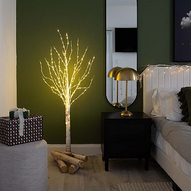 nearly natural 5-ft. Pre-Lit Artificial White Birch Tree