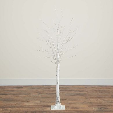 nearly natural 5-ft. Pre-Lit Artificial White Birch Tree