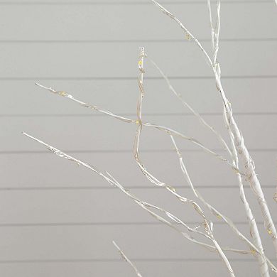 nearly natural 5-ft. Pre-Lit Artificial White Birch Tree