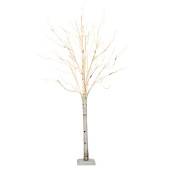 nearly natural 6-ft. Pre-Lit Artificial White Birch Tree