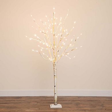 nearly natural 6-ft. Pre-Lit Artificial White Birch Tree