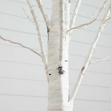 nearly natural 7-ft. Pre-Lit Artificial White Birch Tree