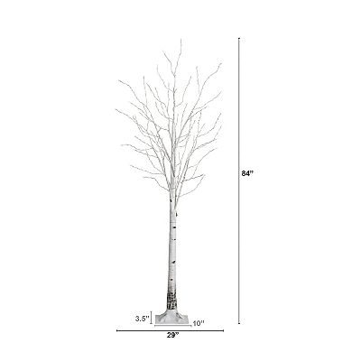 nearly natural 7-ft. Pre-Lit Artificial White Birch Tree