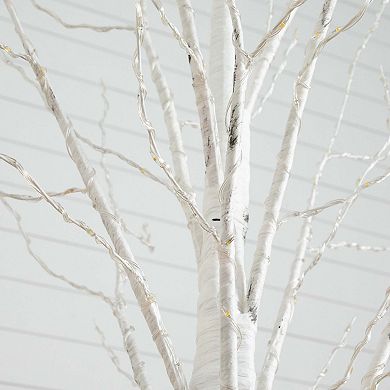 nearly natural 7-ft. Pre-Lit Artificial White Birch Tree