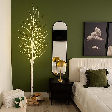 nearly natural 8-ft. Pre-Lit Artificial White Birch Tree
