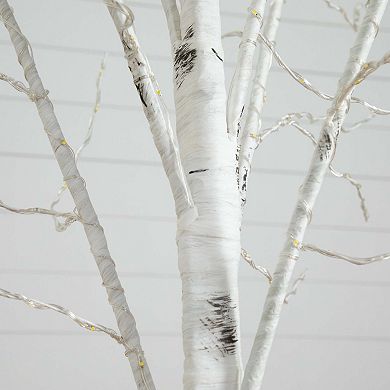nearly natural 8-ft. Pre-Lit Artificial White Birch Tree