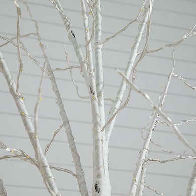 nearly natural 8-ft. Pre-Lit Artificial White Birch Tree