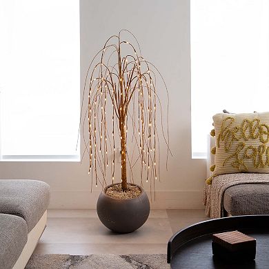 nearly natural 4-ft. Pre-Lit Artificial Willow Tree