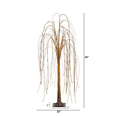 nearly natural 4-ft. Pre-Lit Artificial Willow Tree