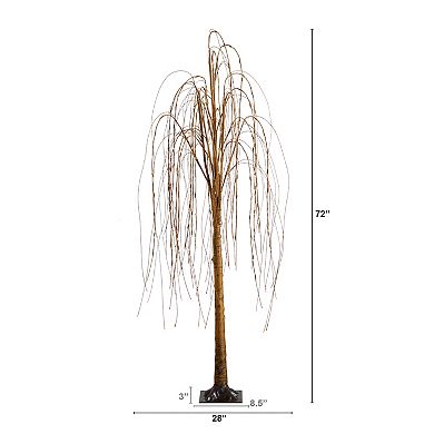 nearly natural 6-ft. Pre-Lit Artificial Willow Tree