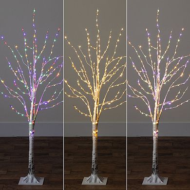 nearly natural 4-ft. Pre-Lit Artificial White Birch Tree