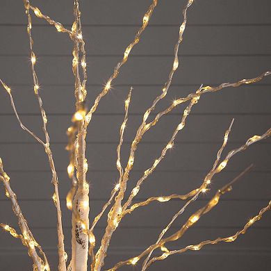 nearly natural 4-ft. Pre-Lit Artificial White Birch Tree