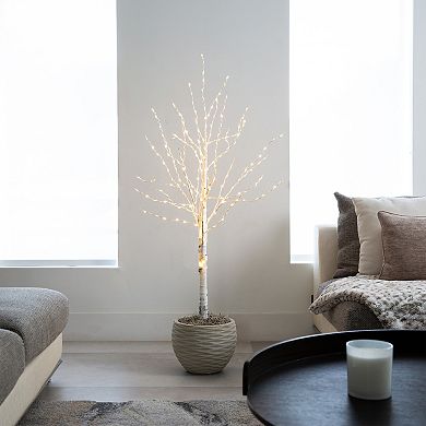 nearly natural 4-ft. Pre-Lit Artificial White Birch Tree