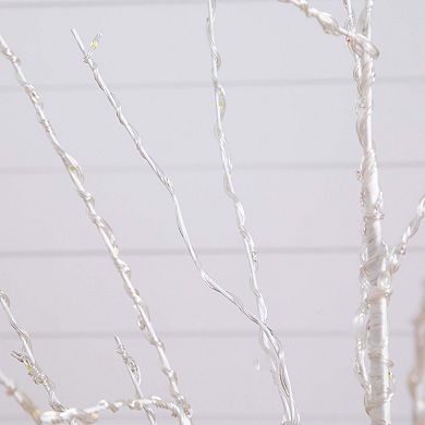 nearly natural 4-ft. Pre-Lit Artificial White Birch Tree