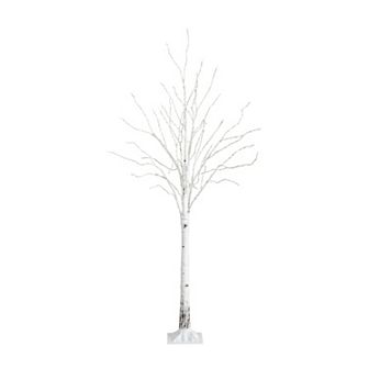 nearly natural 6-ft. Pre-Lit Artificial White Birch Tree with Base