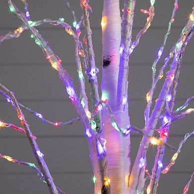 nearly natural 6-ft. Pre-Lit Artificial White Birch Tree with Base