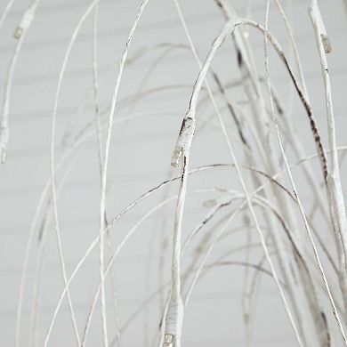 nearly natural 6-ft. Pre-Lit Artificial White Weeping Willow Tree