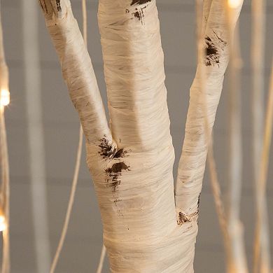nearly natural 6-ft. Pre-Lit Artificial White Weeping Willow Tree