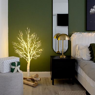 nearly natural 4-ft. Pre-Lit Artificial White Twig Tree