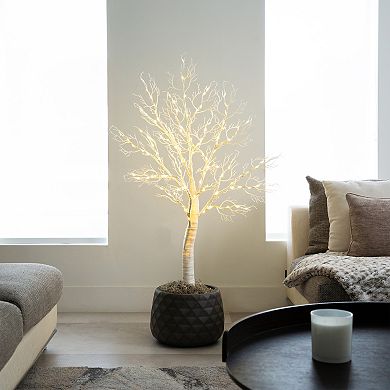 nearly natural 4-ft. Pre-Lit Artificial White Twig Tree