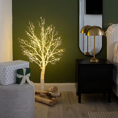 nearly natural 4-ft. Pre-Lit Artificial White Twig Tree