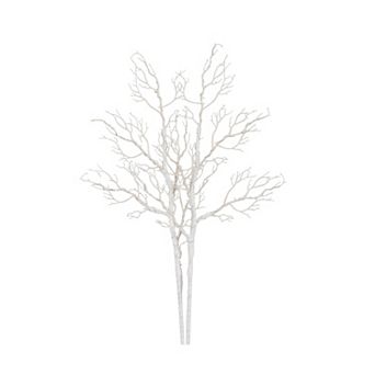 nearly natural 35 in Pre-Lit Artificial White Birch Branches 2 pc Set