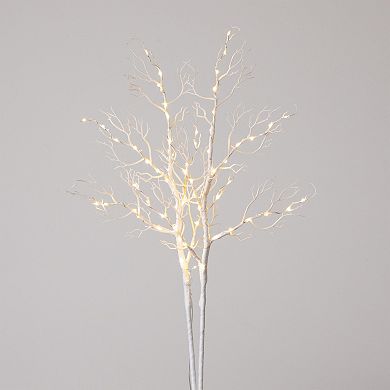 nearly natural 35-in. Pre-Lit Artificial White Birch Branches 2-piece Set