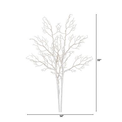 nearly natural 35-in. Pre-Lit Artificial White Birch Branches 2-piece Set