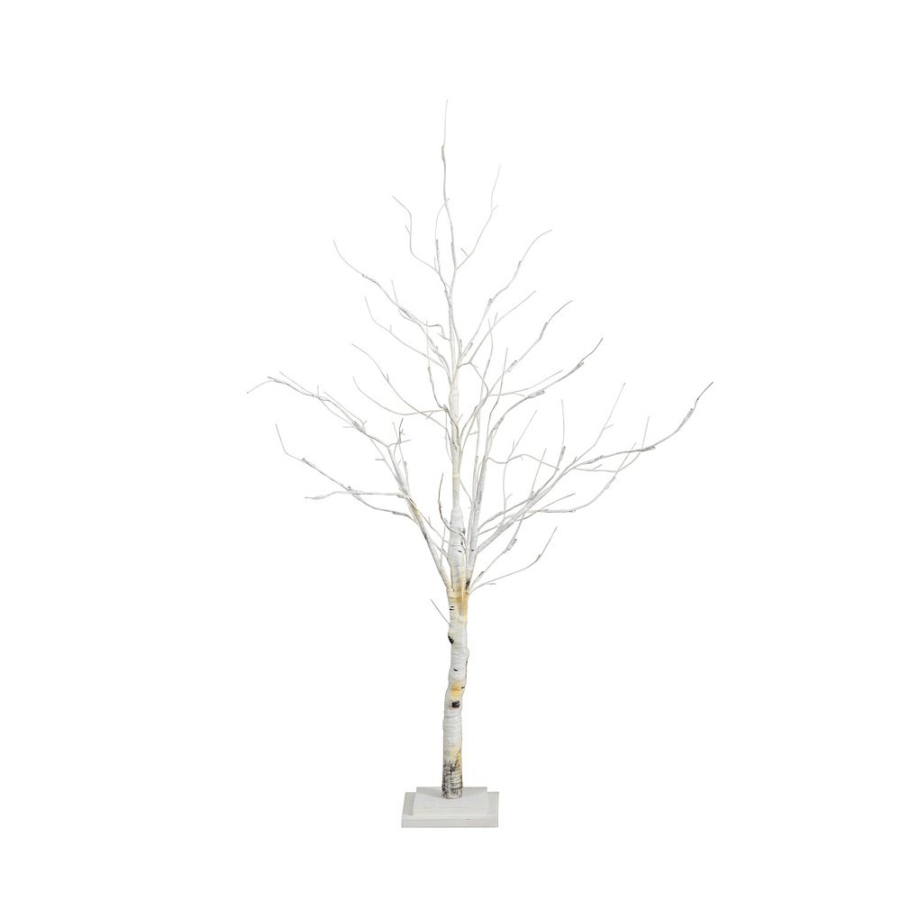 nearly natural 4-ft. Pre-Lit Artificial White Birch Tree