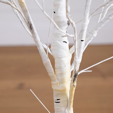 nearly natural 4-ft. Pre-Lit Artificial White Birch Tree
