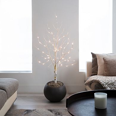 nearly natural 4-ft. Pre-Lit Artificial White Birch Tree