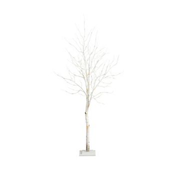 nearly natural 6-ft. Pre-Lit Artificial White Birch Tree