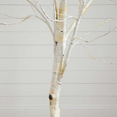 nearly natural 6-ft. Pre-Lit Artificial White Birch Tree
