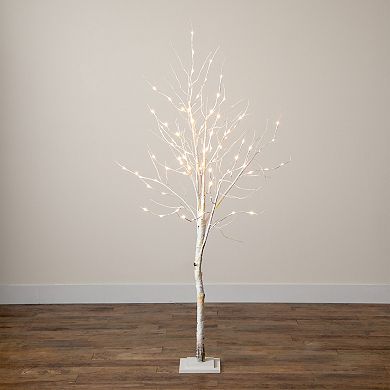 nearly natural 6-ft. Pre-Lit Artificial White Birch Tree