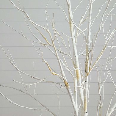 nearly natural 6-ft. Pre-Lit Artificial White Birch Tree