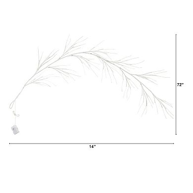 nearly natural 6-ft. Pre-Lit Artificial White Birch Garland