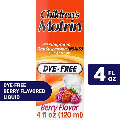 Children’s Motrin® Oral Suspension Dye-Free Berry, 4 Fl. Oz