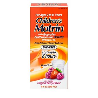 Children’s Motrin® Oral Suspension, Dye-Free Berry, 8 Fl. Oz