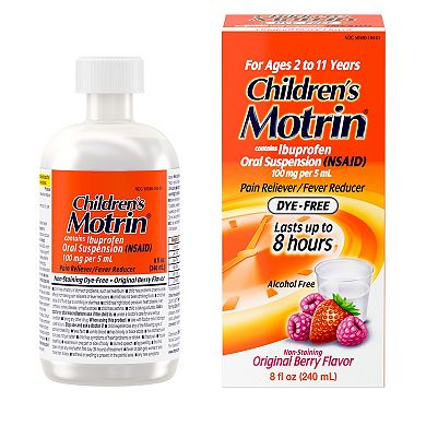 Children’s Motrin® Oral Suspension, Dye-Free Berry, 8 Fl. Oz