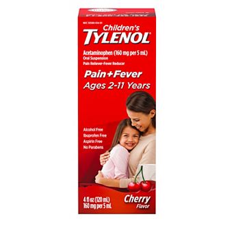 Children’s Tylenol Oral Suspension, Cherry, 4 Fl. Oz