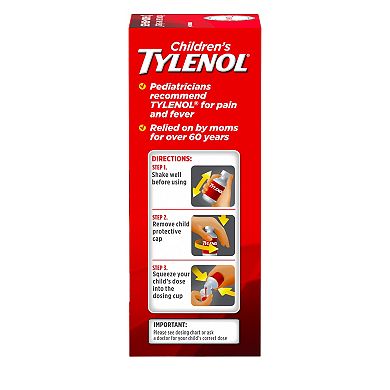 Children’s Tylenol Oral Suspension, Cherry, 4 Fl. Oz