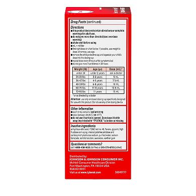 Children’s Tylenol Oral Suspension, Cherry, 4 Fl. Oz
