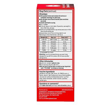 Children's Tylenol Liquid Oral Suspension Medicine, Acetaminophen Pain Reliever & Fever Reducer for Cold + Flu Symptoms & Sore Throat, Aspirin-, Ibuprofen- & Alcohol- Free, Grape, 4 fl. oz