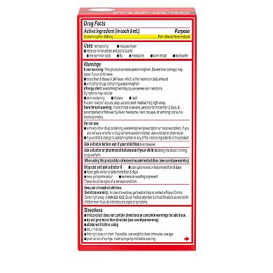 Infants’ Tylenol Oral Suspension, Dye-Free, Cherry, 1 Fl. Oz