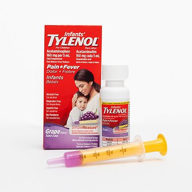 Infants’ Tylenol Oral Suspension, Grape, 1 Fl. Oz