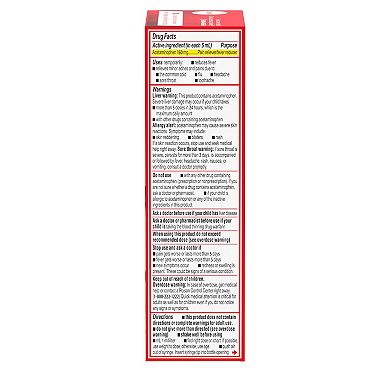 Infants’ Tylenol Oral Suspension, Dye-Free, Cherry, 2 Fl. Oz