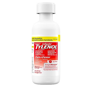 Infants’ Tylenol Oral Suspension, Dye-Free, Cherry, 2 Fl. Oz